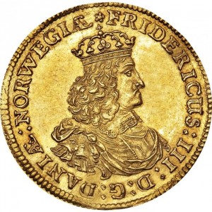 Аверс монеты Дания, 2 дуката, 1657-1658