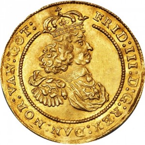 Аверс монеты Дания, 2 дуката, 1664-1667