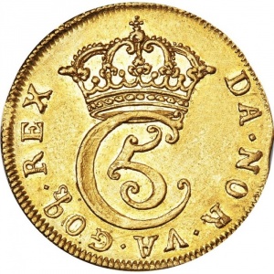 Аверс монеты Дания, 2 дуката, 1673
