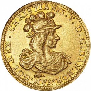 Аверс монеты Дания, 2 дуката, 1688