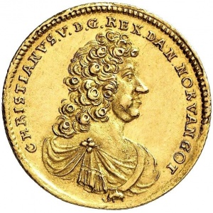 Аверс монеты Дания, 2 дуката, 1691