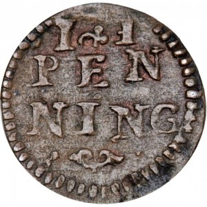 Реверс монеты Дания, 2 пеннинга, 1602