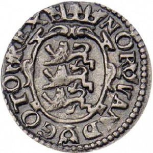 Реверс монеты Дания, 1 сейслинг, 1604
