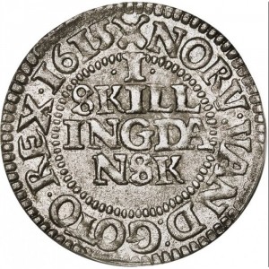 Реверс монеты Дания, 1 скиллинг, 1615-1619