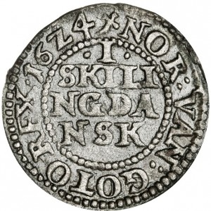 Реверс монеты Дания, 1 скиллинг, 1624