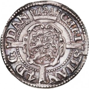 Аверс монеты Дания, 4 скиллинга, 1616-1619