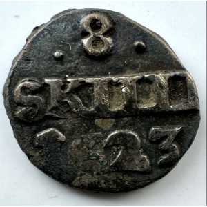 Реверс монеты Дания, 8 скиллингов, 1622-1623