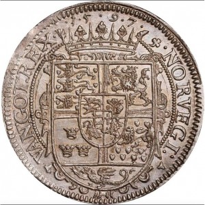 Реверс монеты Дания, 2 спесие далера, 1597-1600
