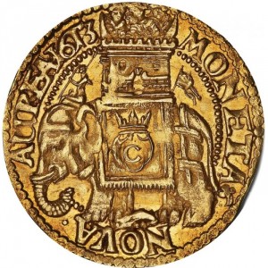 Реверс монеты Дания, 1 розенобль, 1611-1629