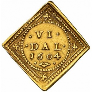 Реверс монеты Дания, 6 далеров, 1604