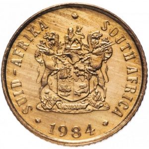 Аверс монеты ЮАР, 1 цент, 1970-1989