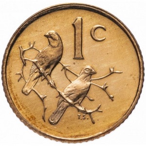 Реверс монеты ЮАР, 1 цент, 1970-1989