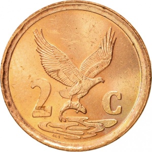 Реверс монеты ЮАР, 2 цента, 1996-2000