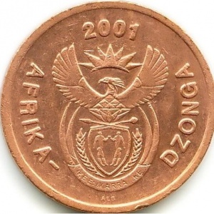 Аверс монеты ЮАР, 5 центов, 2000-2001