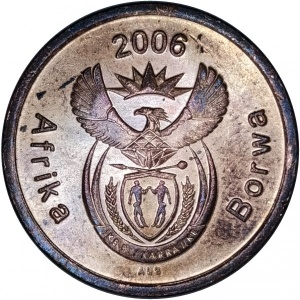 Аверс монеты ЮАР, 5 центов, 2006