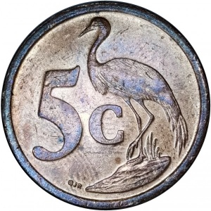 Реверс монеты ЮАР, 5 центов, 2006