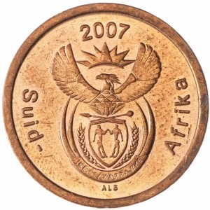 Аверс монеты ЮАР, 5 центов, 2007