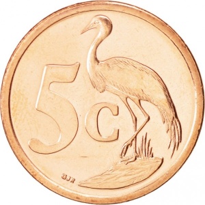 Реверс монеты ЮАР, 5 центов, 2008