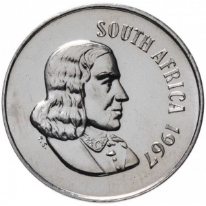 Аверс монеты ЮАР, 10 центов, 1965-1969, Надпись на английском языке - "SOUTH AFRICA"