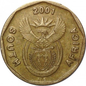 Аверс монеты ЮАР, 10 центов, 2000-2001