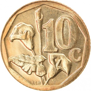 Реверс монеты ЮАР, 10 центов, 2003
