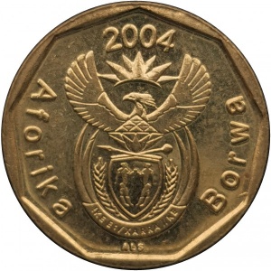 Аверс монеты ЮАР, 10 центов, 2004