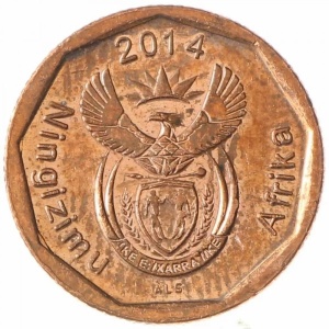 Аверс монеты ЮАР, 10 центов, 2014