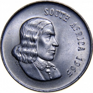 Аверс монеты ЮАР, 20 центов, 1965-1969, Надпись на английском языке - "SOUTH AFRICA"