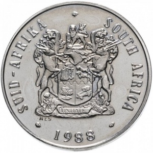 Аверс монеты ЮАР, 20 центов, 1970-1990