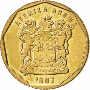 Аверс монеты ЮАР, 20 центов, 1996-2000