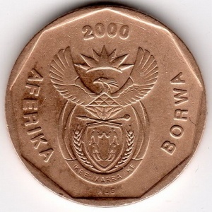 Аверс монеты ЮАР, 20 центов, 2000-2001