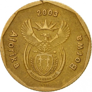 Аверс монеты ЮАР, 20 центов, 2003-2016