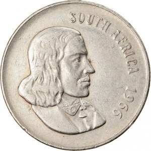 Аверс монеты ЮАР, 50 центов, 1965-1969, Надпись на английском языке - "SOUTH AFRICA"