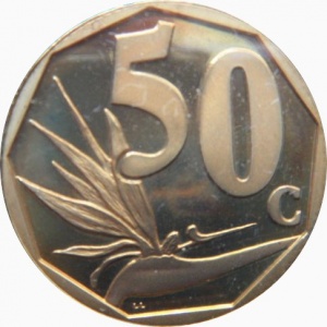Реверс монеты ЮАР, 50 центов, 2000-2001