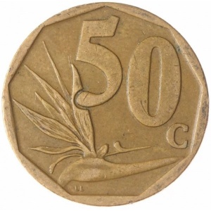 Реверс монеты ЮАР, 50 центов, 2003