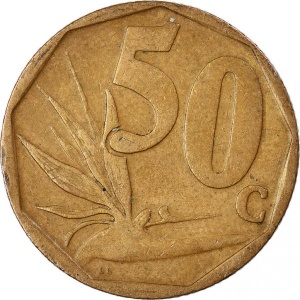 Реверс монеты ЮАР, 50 центов, 2004
