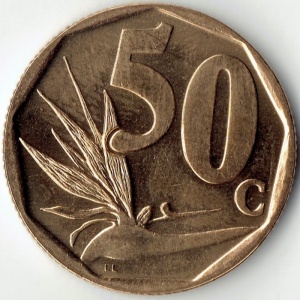 Реверс монеты ЮАР, 50 центов, 2006