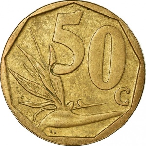 Реверс монеты ЮАР, 50 центов, 2007