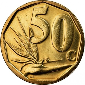 Реверс монеты ЮАР, 50 центов, 2008