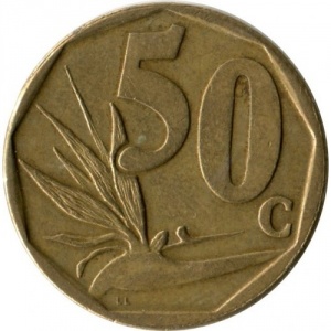 Реверс монеты ЮАР, 50 центов, 2010
