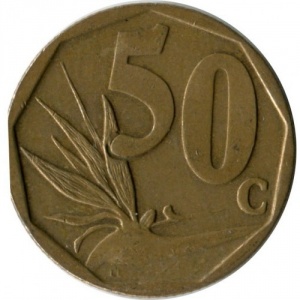 Реверс монеты ЮАР, 50 центов, 2011
