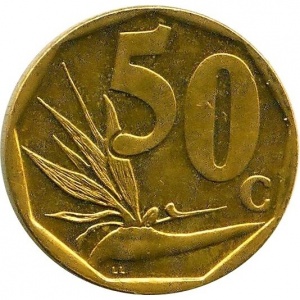 Реверс монеты ЮАР, 50 центов, 2014