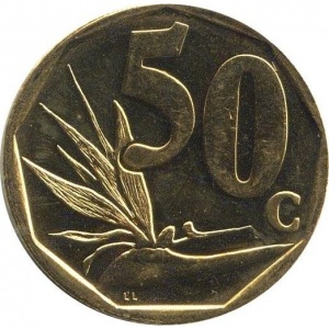 Реверс монеты ЮАР, 50 центов, 2016