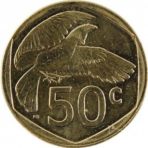 Реверс монеты ЮАР, 50 центов, 2023