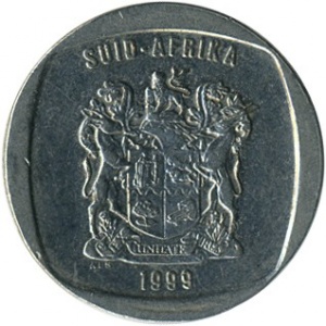 Аверс монеты ЮАР, 1 ранд, 1996-2000
