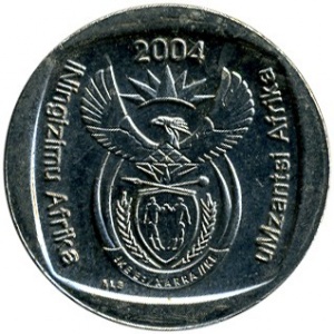 Аверс монеты ЮАР, 1 ранд, 2004-2016