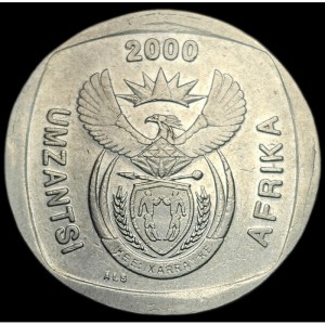 Аверс монеты ЮАР, 2 ранда, 2000-2001