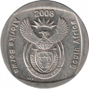 Аверс монеты ЮАР, 2 ранда, 2008-2020