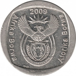 Аверс монеты ЮАР, 2 ранда, 2009-2021