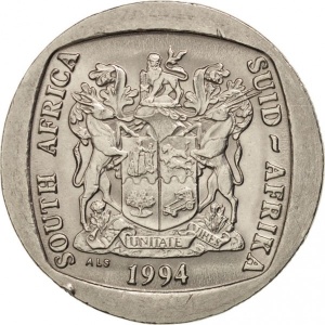 Аверс монеты ЮАР, 5 рандов, 1994-1995